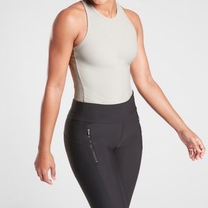 Athleta Rib Bodysuit in Powervita Small in Cream